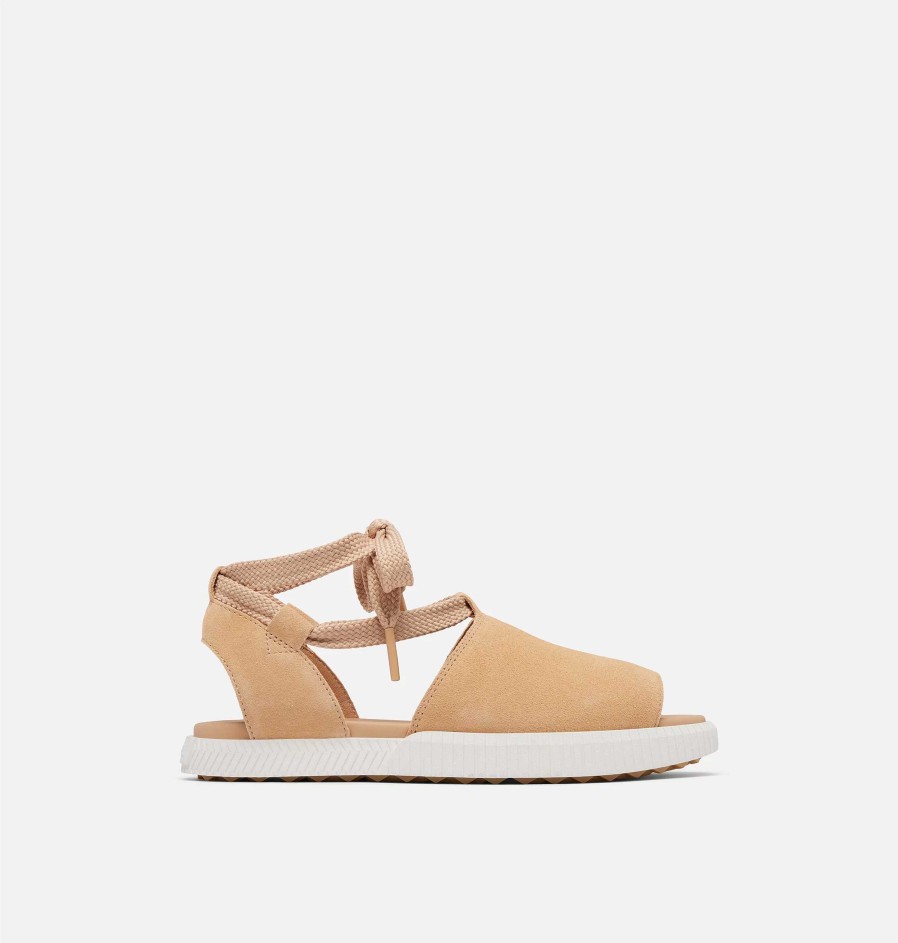 Kvinder Sorel Flade Sandaler | Ona Streetworks Drille Flad Sandal Til Kvinder