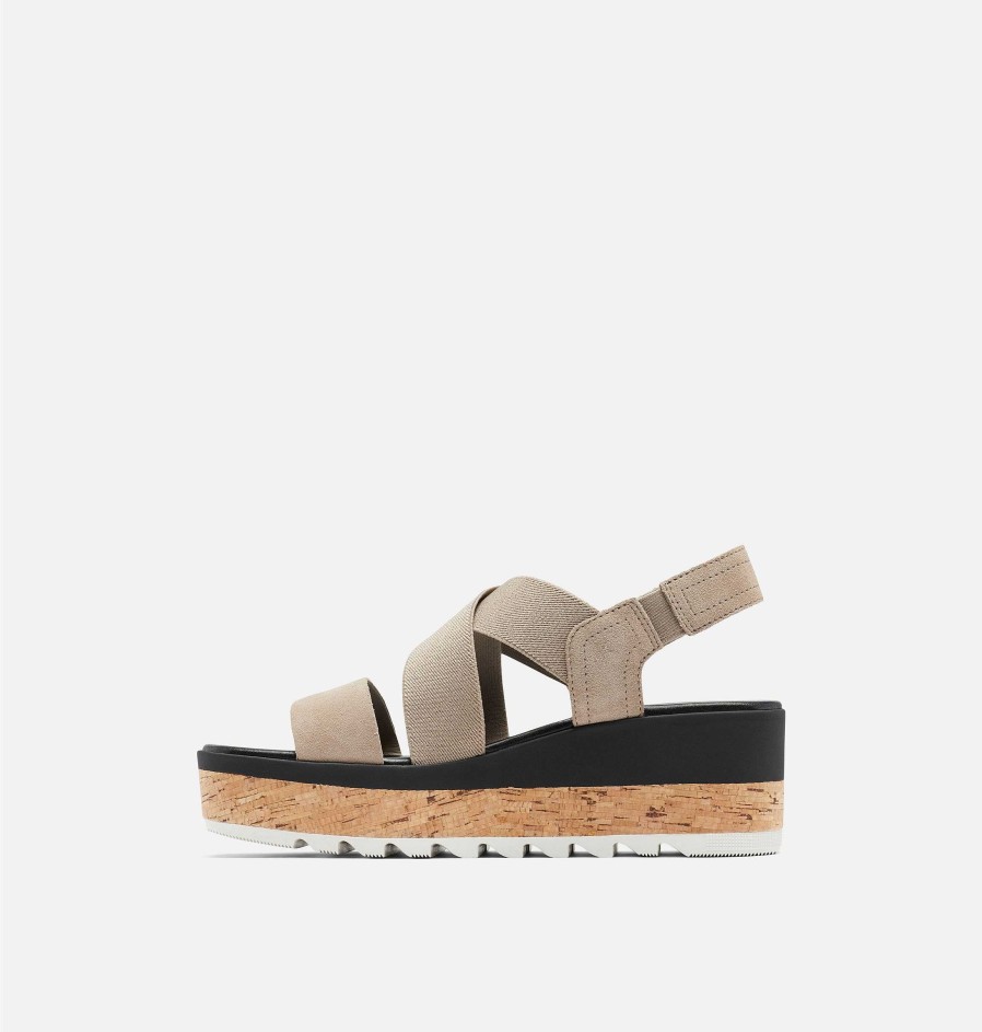 Kvinder Sorel Flade Sandaler | Dame Cameron Flatform Slingback Wedge Sandal